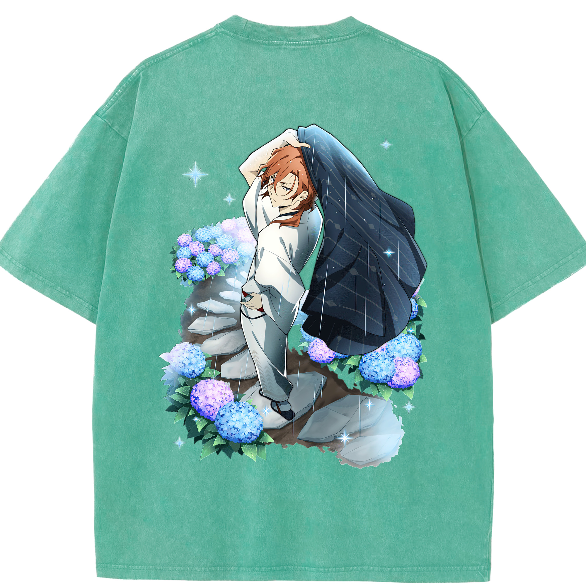 （画像用） 文豪ストレイドッグス Bungo Stray Dogs 綿100% ヴィンテージ風 半袖Tシャツ（背面プリント）